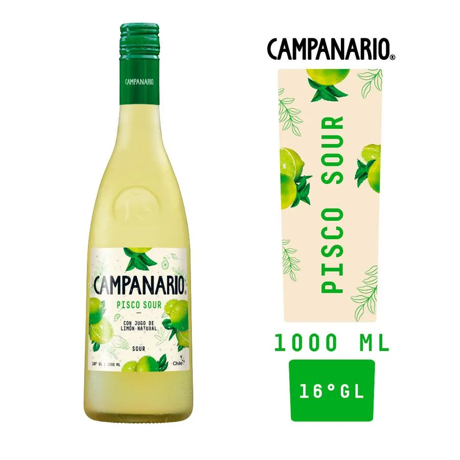 Cóctel Pisco Sour Campanario 16° 1 litro