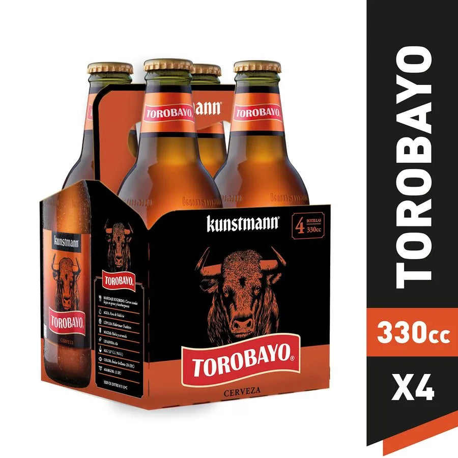 Cerveza Kunstmann Torobayo Pale Ale 5.0° 330 cc - Pack 4 unid