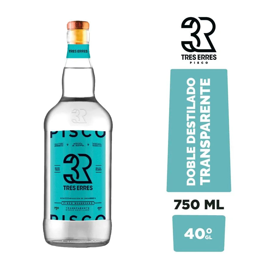 Pisco 3R Transparente 750 cc