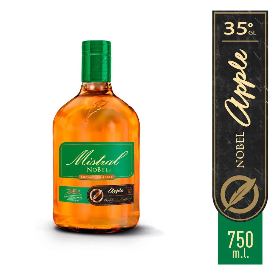 Pisco Mistral Nobel Apple 35° botella 750 cc