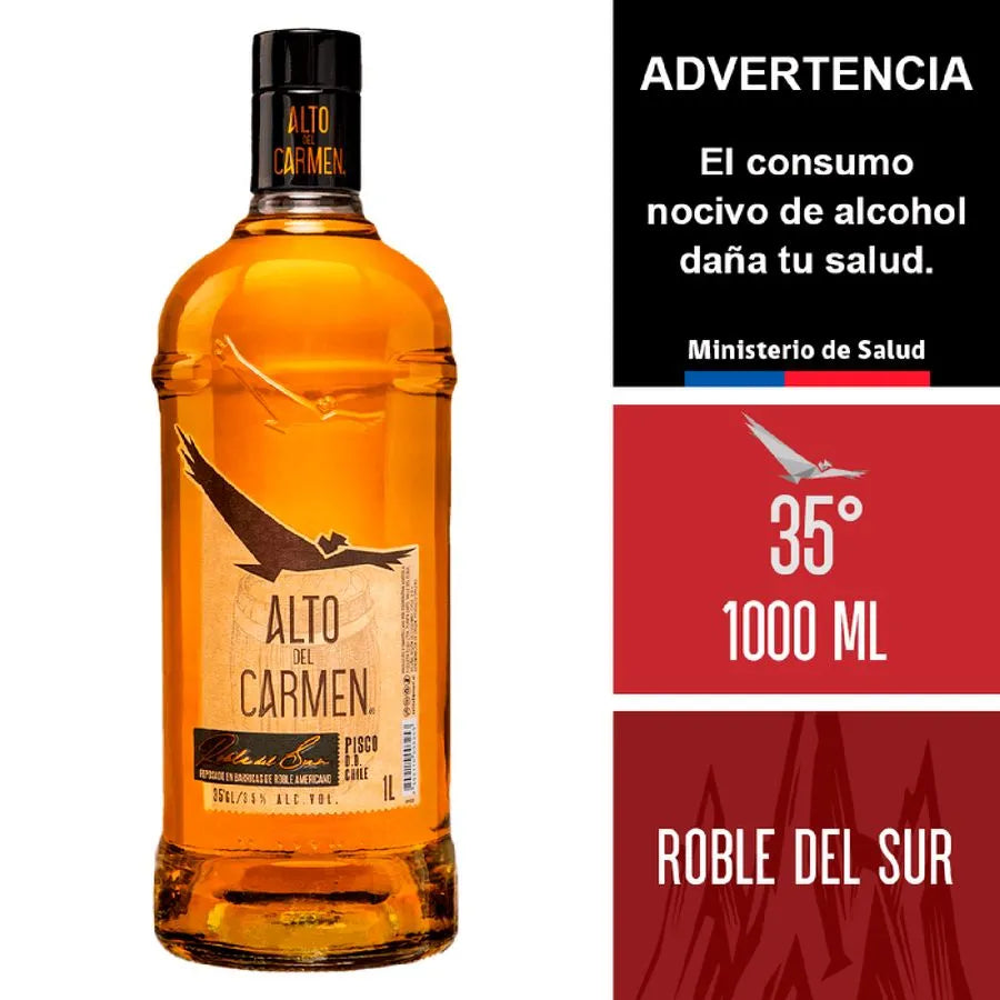 Pisco Alto del Carmen Roble del Sur 35° Botella 1 litro
