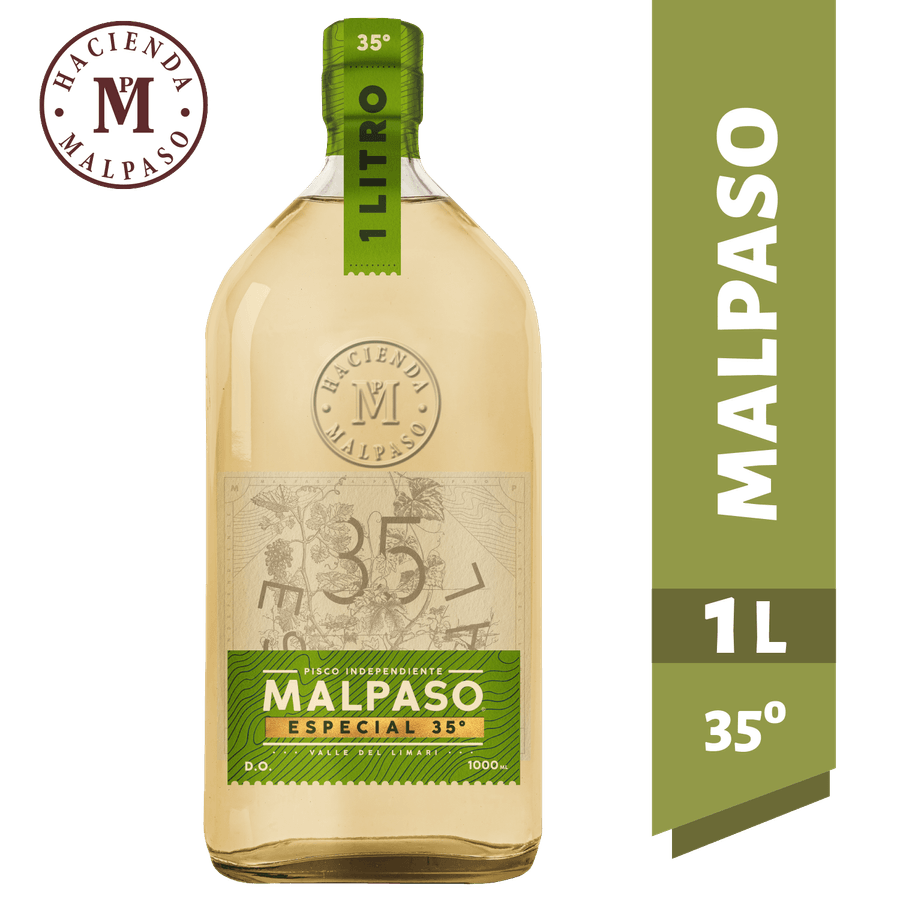 Pisco Mal Paso 35° Botella 1 litro