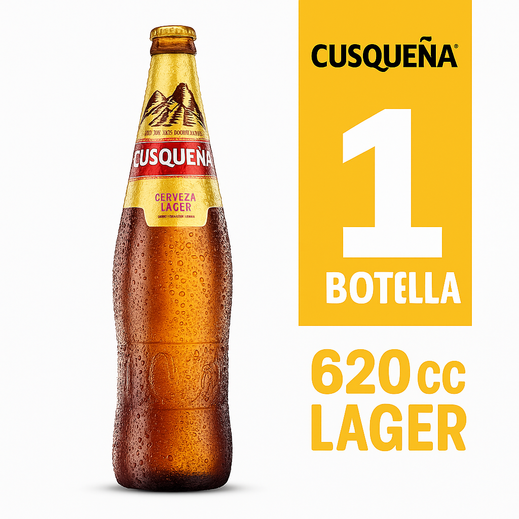 Cerveza Cusqueña Golden Lager Botella 620 cc