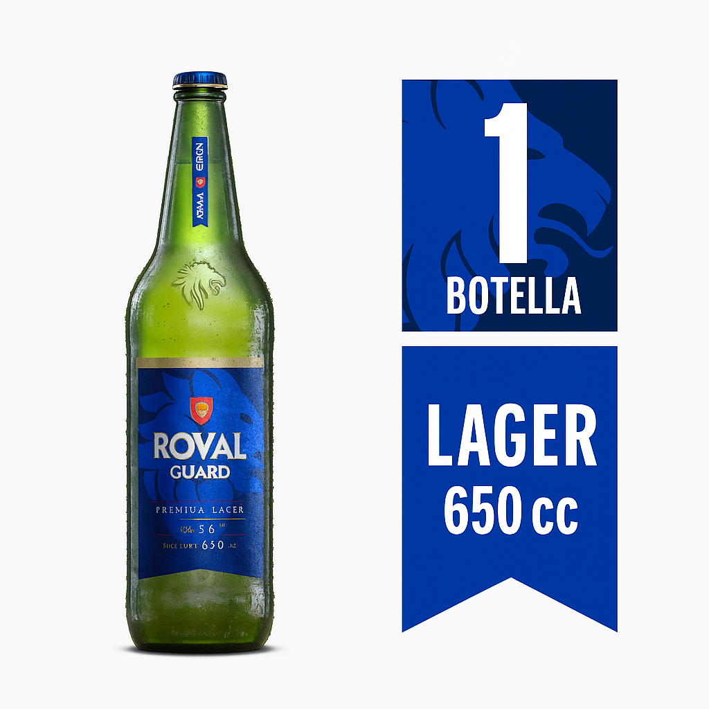 Cerveza Royal Guard Lager 5.0° 650 cc
