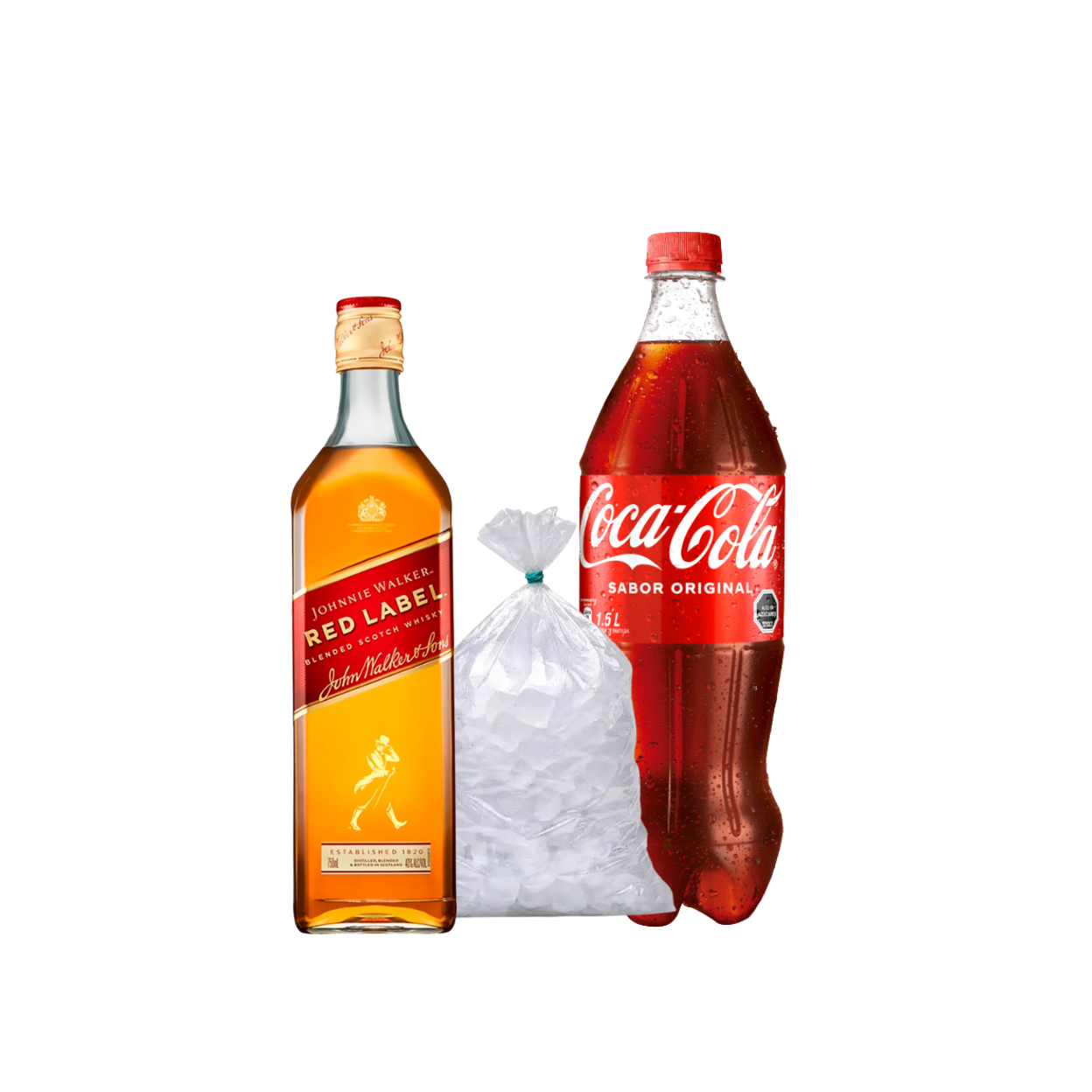 Promo Red Label 750cc + Coca Cola 1.5 + Hielo