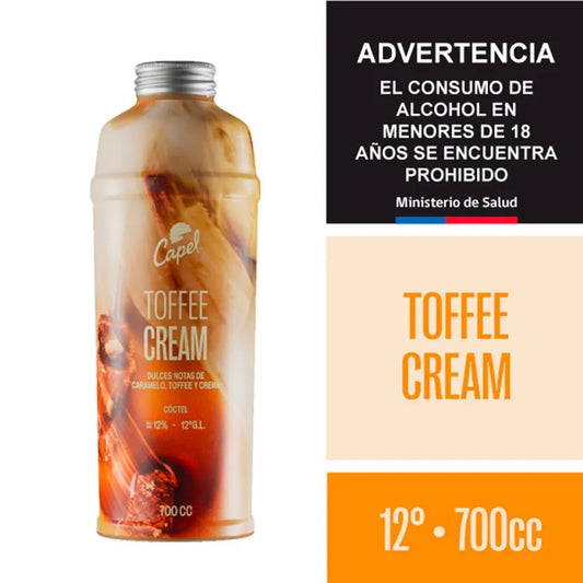 Cóctel Capel Toffe Cream 12° botella  700 cc