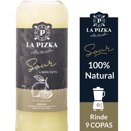 Cóctel Pisco Sour Natural La Pizka Limón Sutil 24° botella 1 litro
