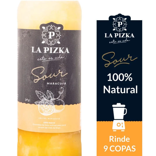 Cóctel Pisco Sour Natural La Pizka Maracuyá 24° botella 1 litro