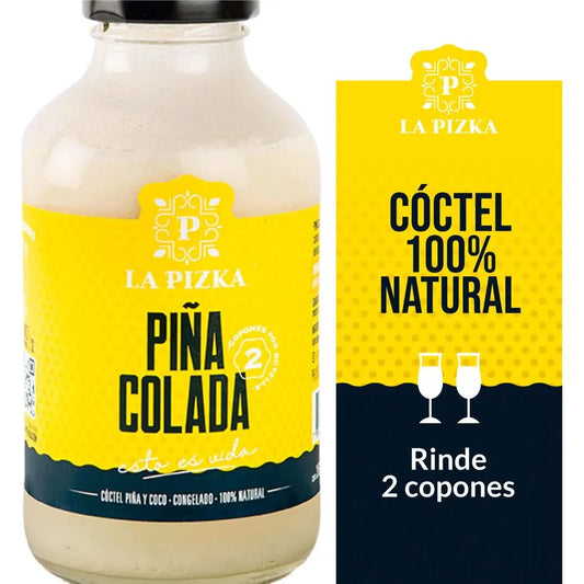 Cóctel Natural La Pizka Piña Colada botella 350 cc