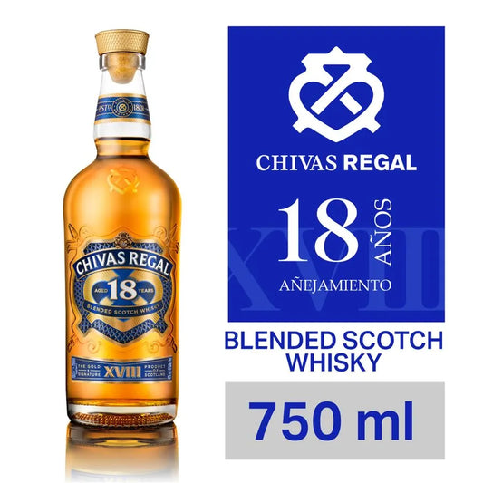Whisky chivas regal 18 años 750cc