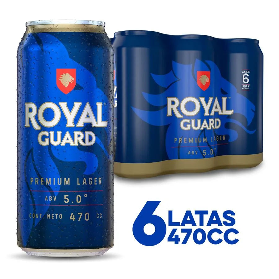 Cerveza Royal Guard Premium Lager 5.0° 470 cc - Pack 6 un.