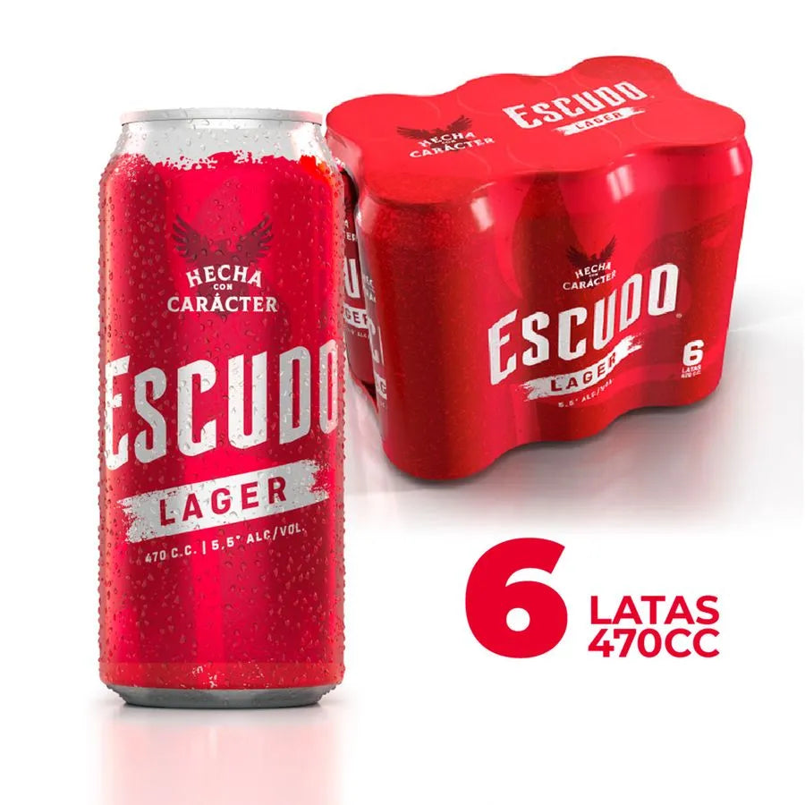 Cerveza Escudo Lager 5.5° 470 cc - Pack 6 un.