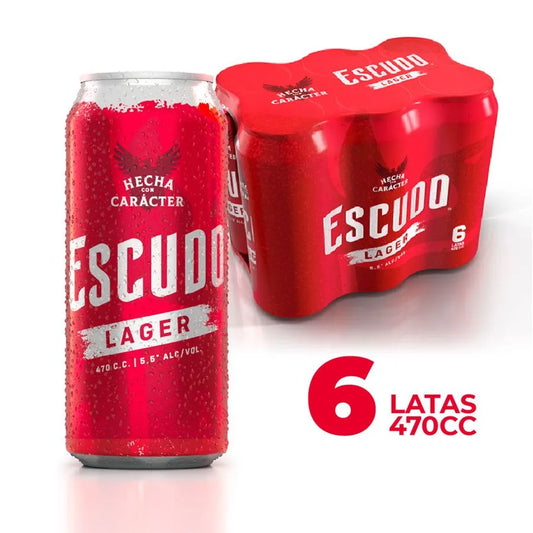 Cerveza Escudo Lager 5.5° 470 cc - Pack 6 un.