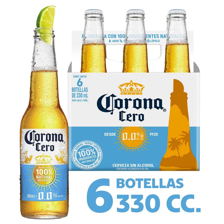 Cerveza Corona Lager Sin Alcohol 330 cc - Pack 6 un.