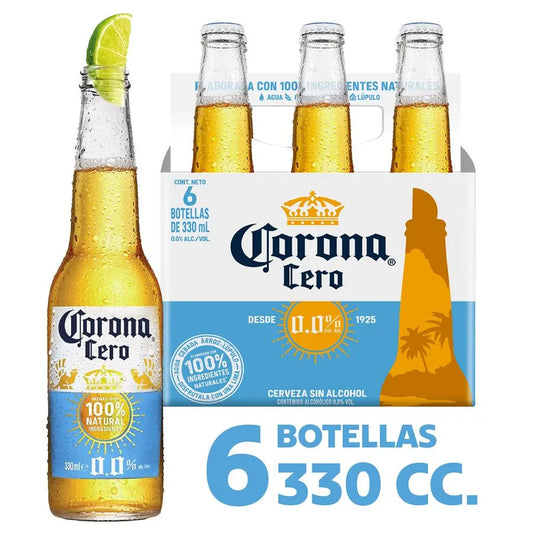 Cerveza Corona Lager Sin Alcohol 330 cc - Pack 6 un.