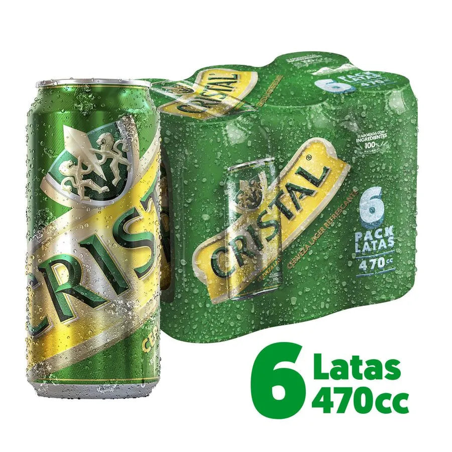 Cerveza Cristal Lager 4.6° 470 cc - Pack 6 un.