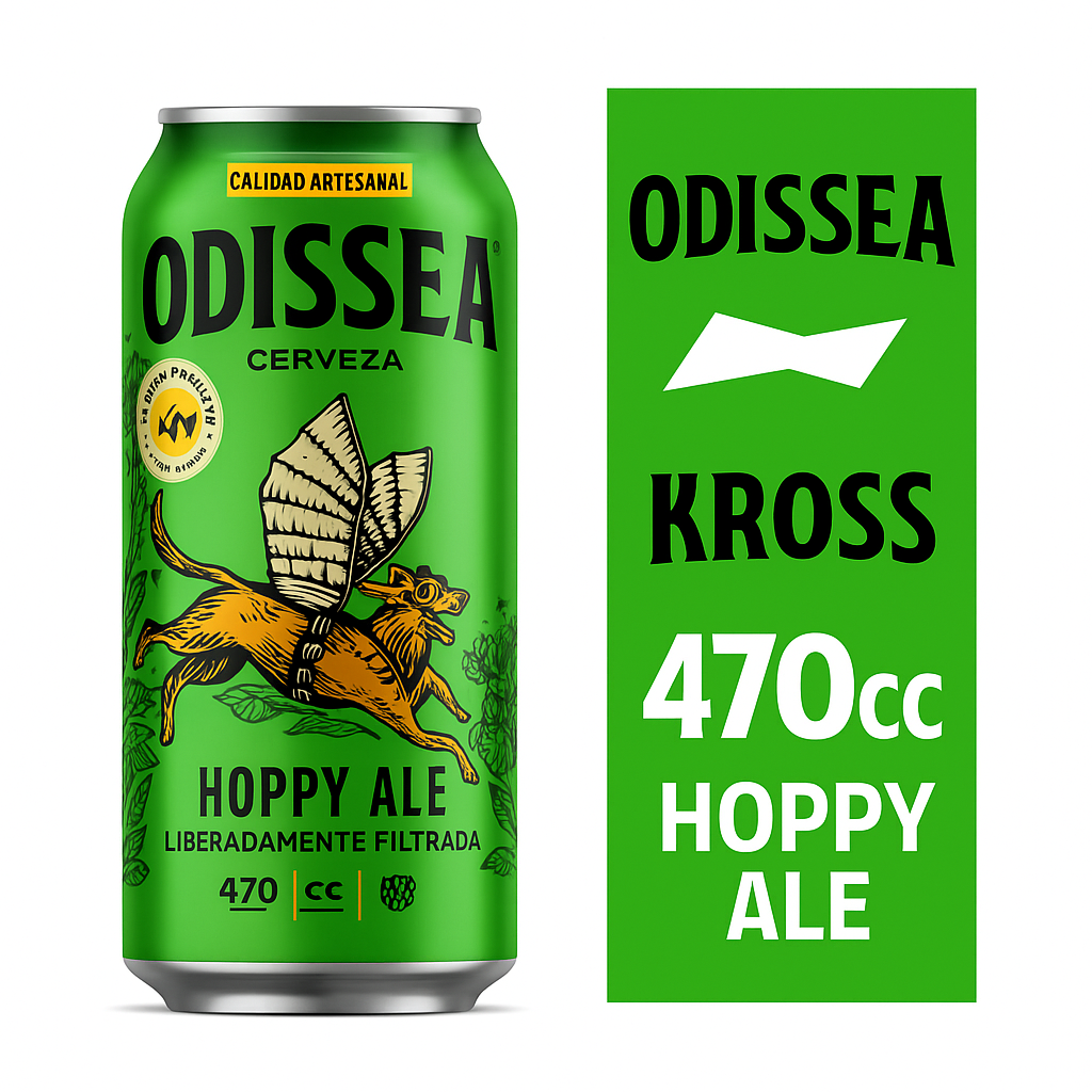 Cerveza Kross Odissea Hoppy Ale 5.1° 470 cc