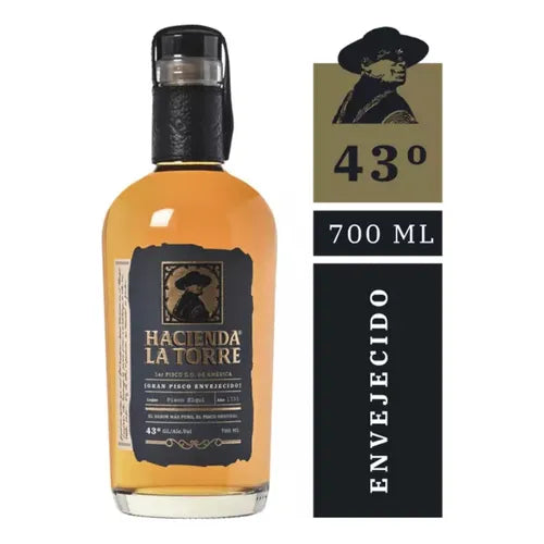 Pisco Hacienda La Torre 43° botella 700 cc