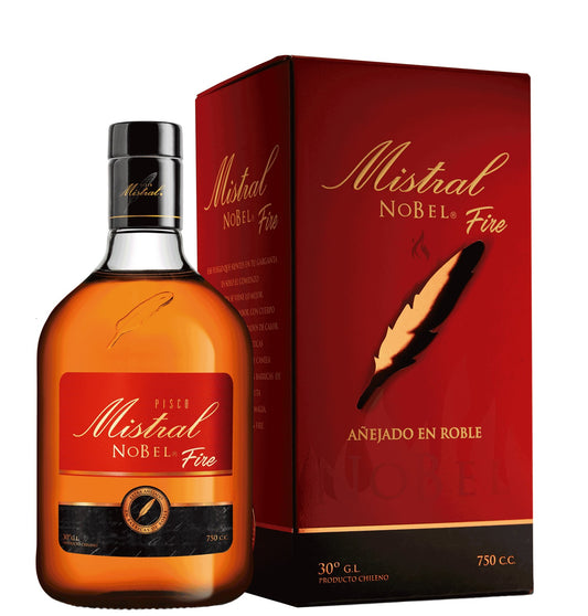 Pisco Mistral Nobel 30° Fire Botella 750 cc